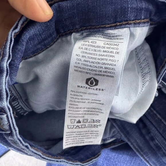 Levi's Skinny Jeans Womens Blue Stretch Denim High Rise Comfort Size 18S 34x28 - Picture 13 of 16